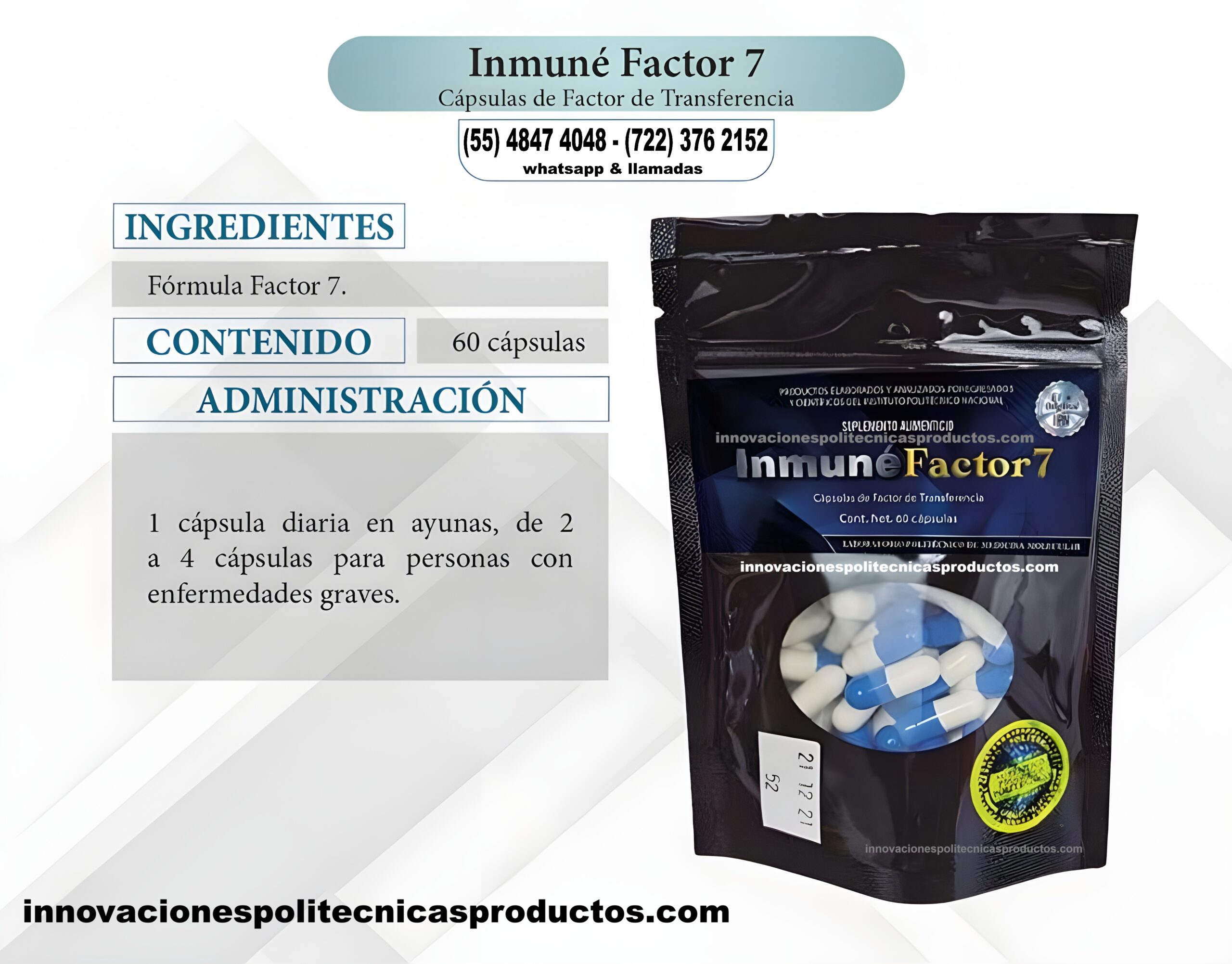 Factor de Transferencia Inmuné Factor 7 (60 cápsulas)
