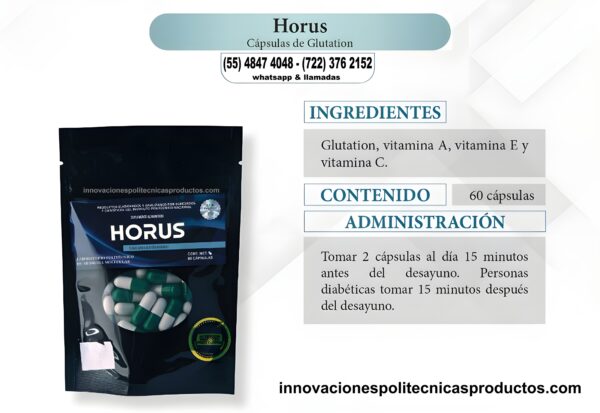 Horus Glutatión “El Antioxidante Maestro” (60 Capsulas)