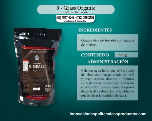 0-Grass Organic (Café en Grano) 500g