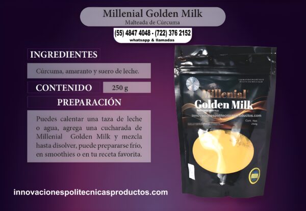 Millenial Golden Milk (Malteada de Cúrcuma y Amaranto)