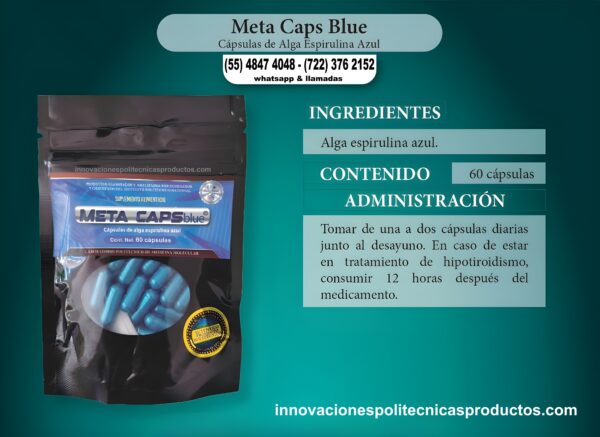 Meta Caps Blue (Cápsulas de alga espirulina azul)
