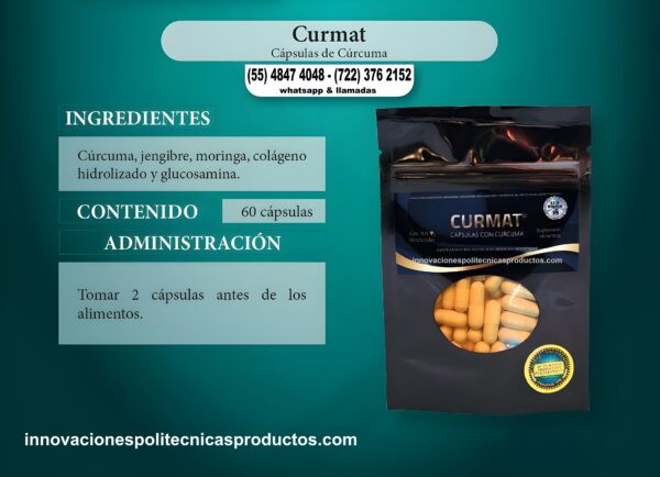 Curmat (Cúrcuma) 60 Capsulas