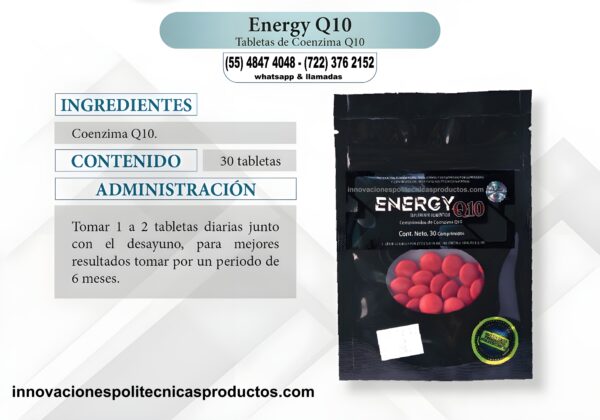 Energy Q10 (Comprimidos de Coenzima Q10)