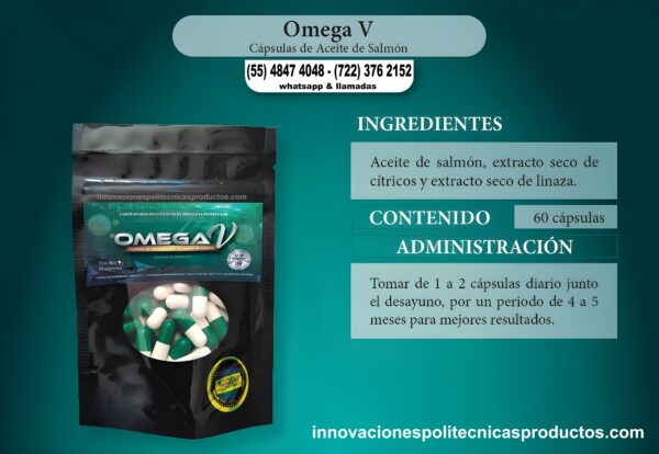 Omega V con Extracto Seco de Aceite de Salmón
