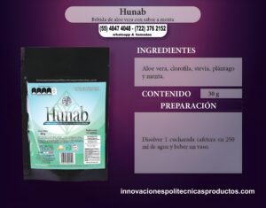 Hunab Bebible con Aloe Vera y Clorofila 30g