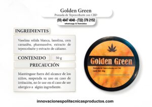 Golden Green (Pomada de Tepezcohuite con CBD)