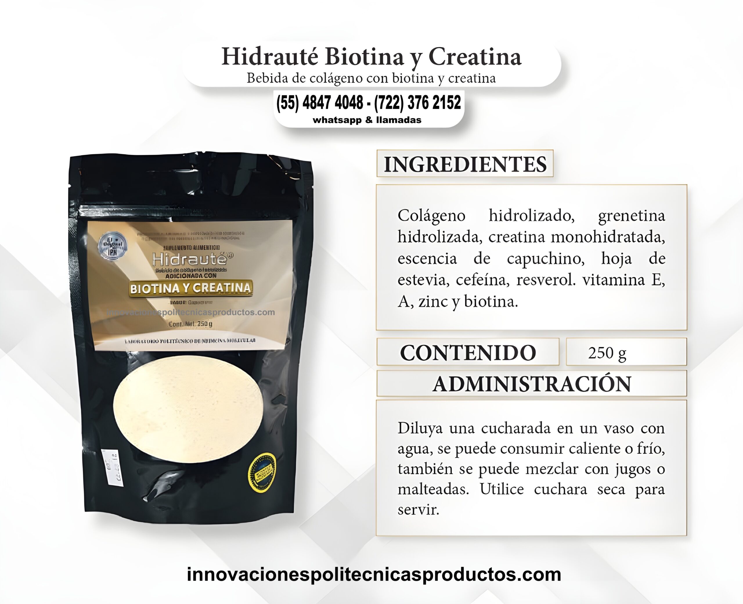 Hidrauté Colágeno Hidrolizado (Biotina y Creatina)