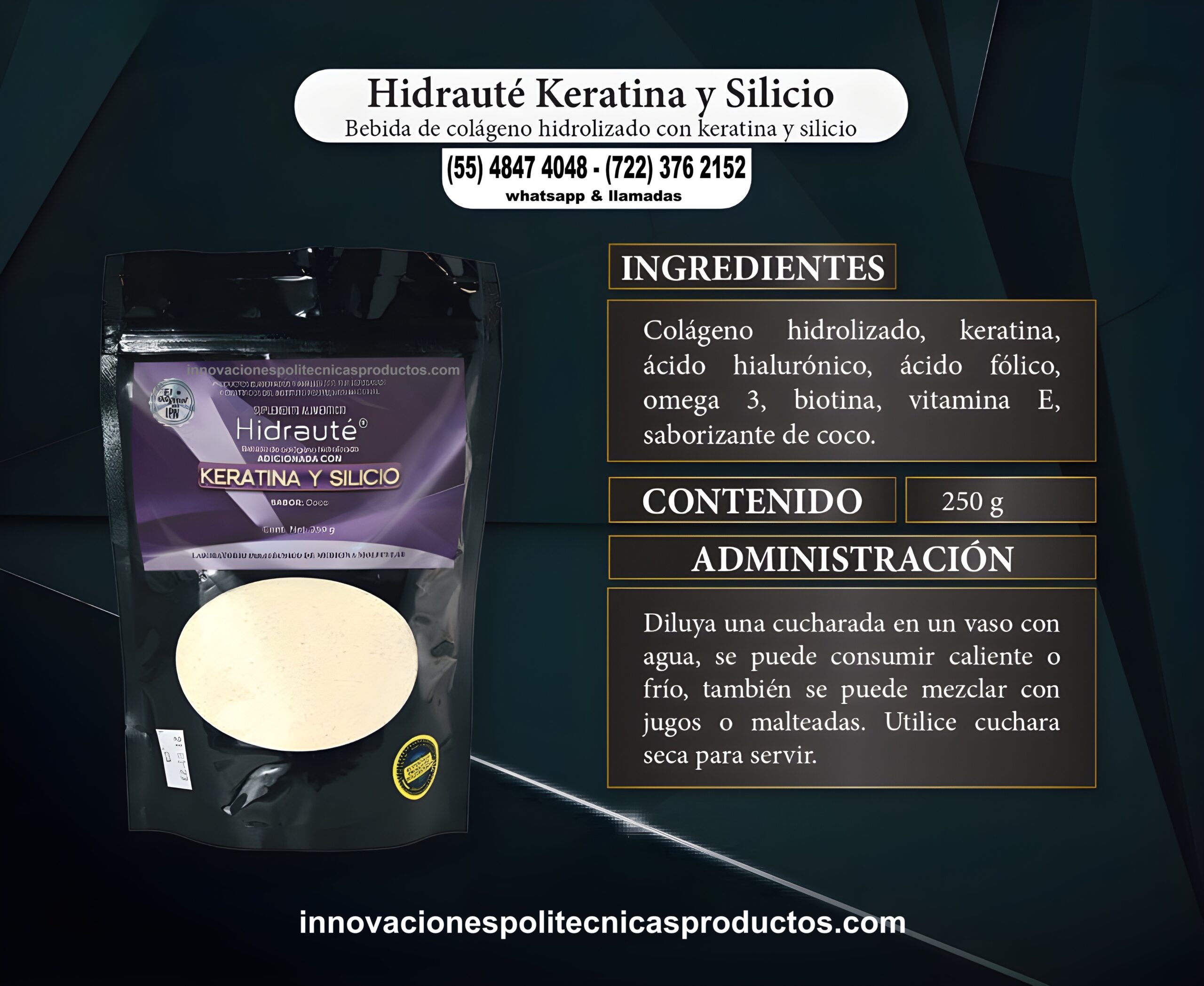 Hidrauté Colágeno Hidrolizado (Keratina y Silicio)